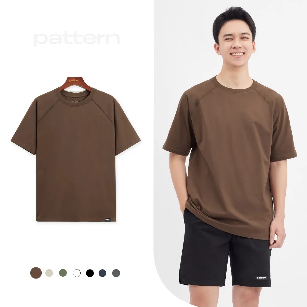 Ảnh Áo Phông Raglan Cotton Trơn 7 Màu Basic PATTERN PA048 1