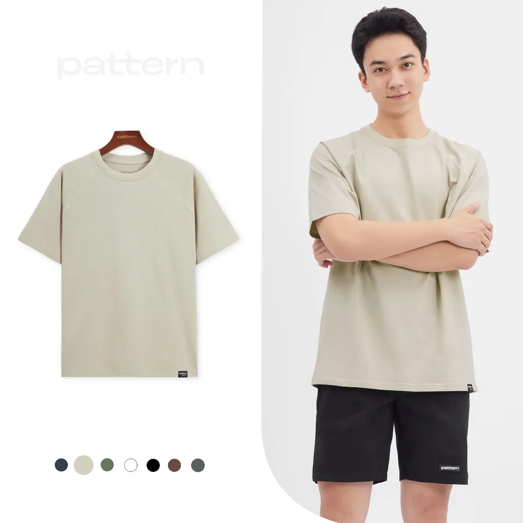 Ảnh Áo Phông Raglan Cotton Trơn 7 Màu Basic PATTERN PA048 2