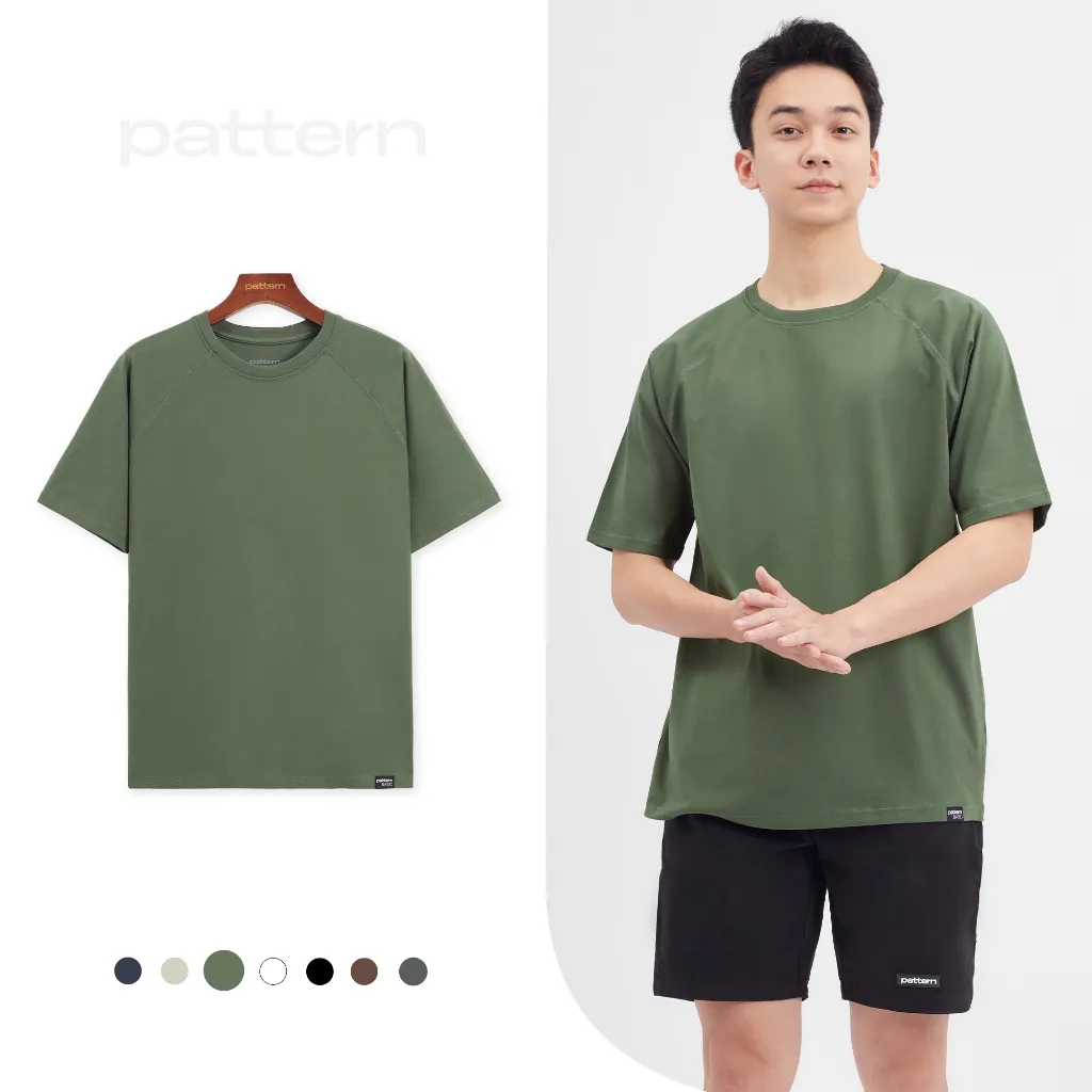 Ảnh Áo Phông Raglan Cotton Trơn 7 Màu Basic PATTERN PA048 3