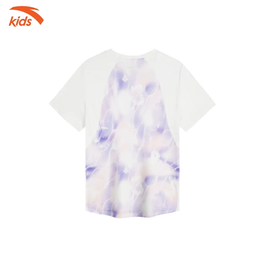 Áo Phông Thể Thao Bé Gái Anta Kids Running 3624B5110 - Co Giãn 4 Chiều, Thoáng Khí