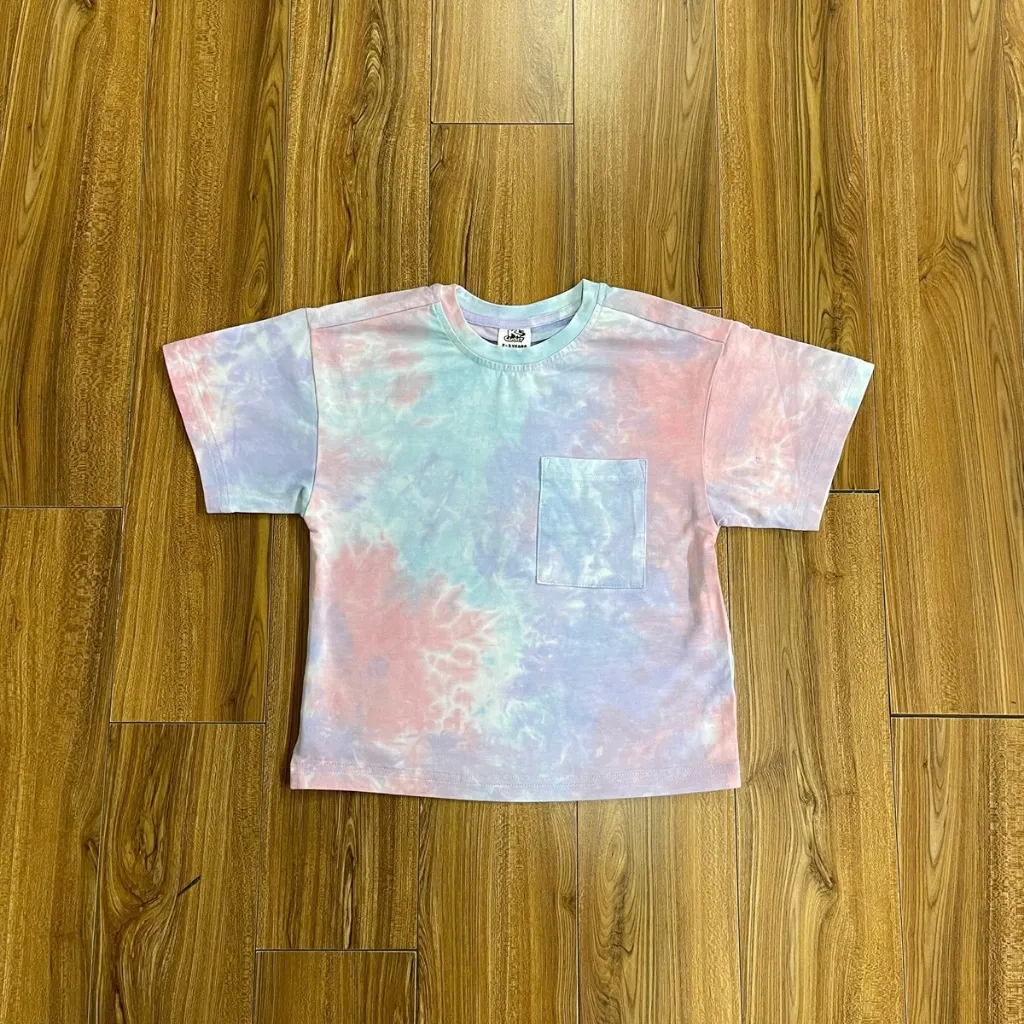 Ảnh Áo phông trẻ em K'S CLOSEST hoạ tiết màu loang tie dye chất mềm mịn, kiểu dáng năng động OL03THS/KT100FIS, E119FIS 3