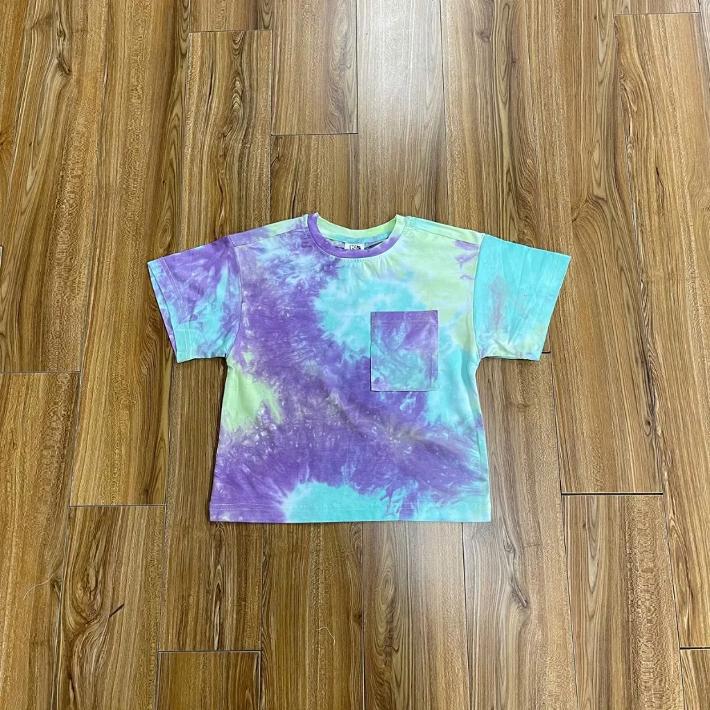 Ảnh Áo phông trẻ em K'S CLOSEST hoạ tiết màu loang tie dye chất mềm mịn, kiểu dáng năng động OL03THS/KT100FIS, E119FIS 4