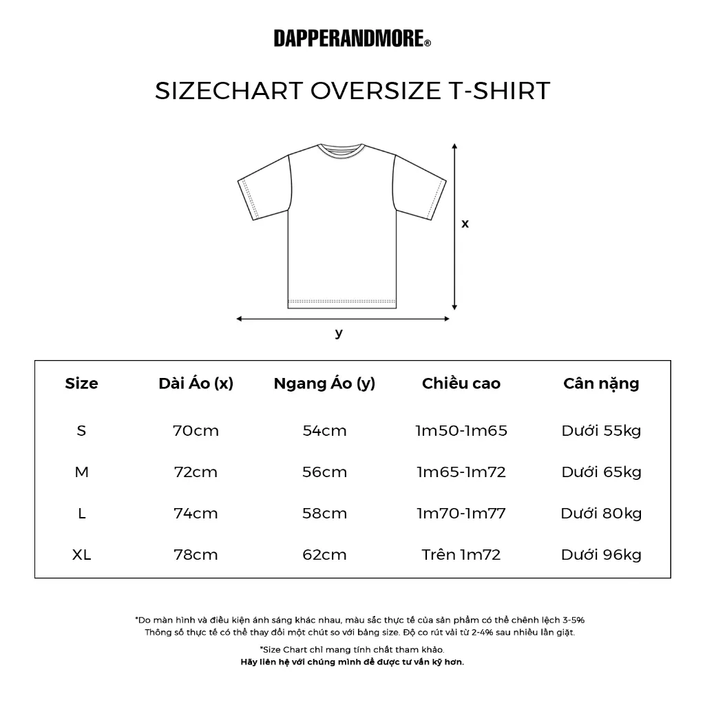 Ảnh Áo Phông Trơn DAPPERANDMORE Choice Basic Tee Form Rộng Oversize 100% Cotton 250gsm - Áo Thun Trơn DAPPERANDMORE 2