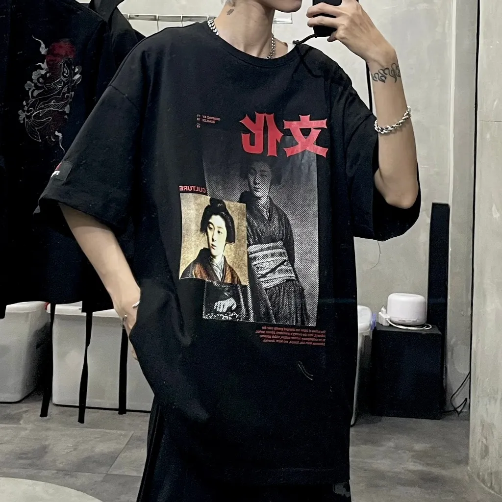 Ảnh Áo phông Unisex Zune.zx, ngắn tay in họa tiết Nhật Bản, CULTURE TEE 1