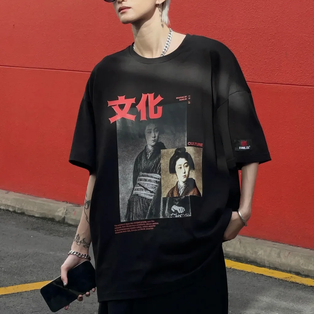 Ảnh Áo phông Unisex Zune.zx, ngắn tay in họa tiết Nhật Bản, CULTURE TEE 3