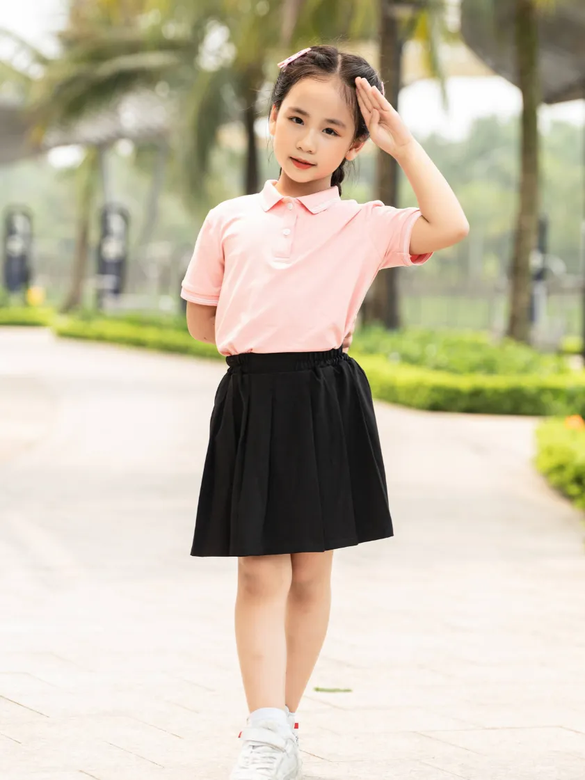 Ảnh Áo polo bé gái RIOMIO size 21-42kg tay ngắn cổ bẻ cho bé đi học RA506 2