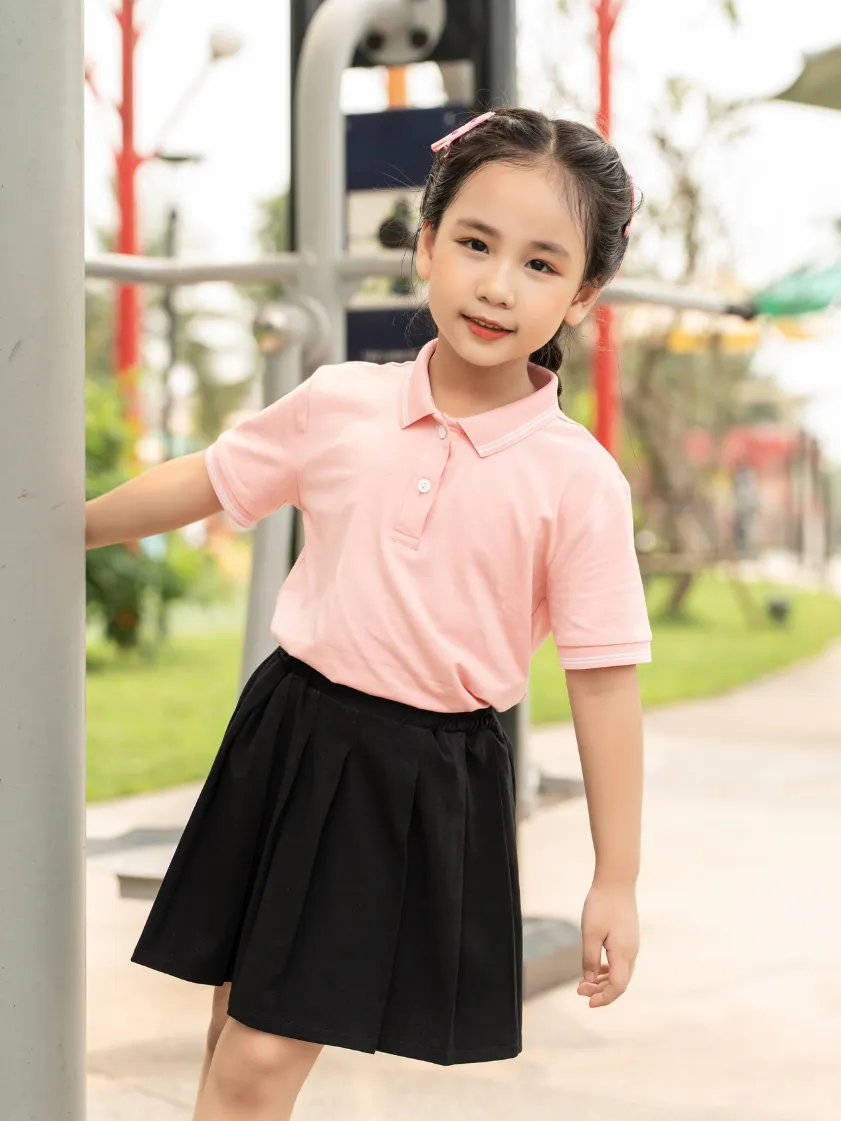 Ảnh Áo polo bé gái RIOMIO size 21-42kg tay ngắn cổ bẻ cho bé đi học RA506 3