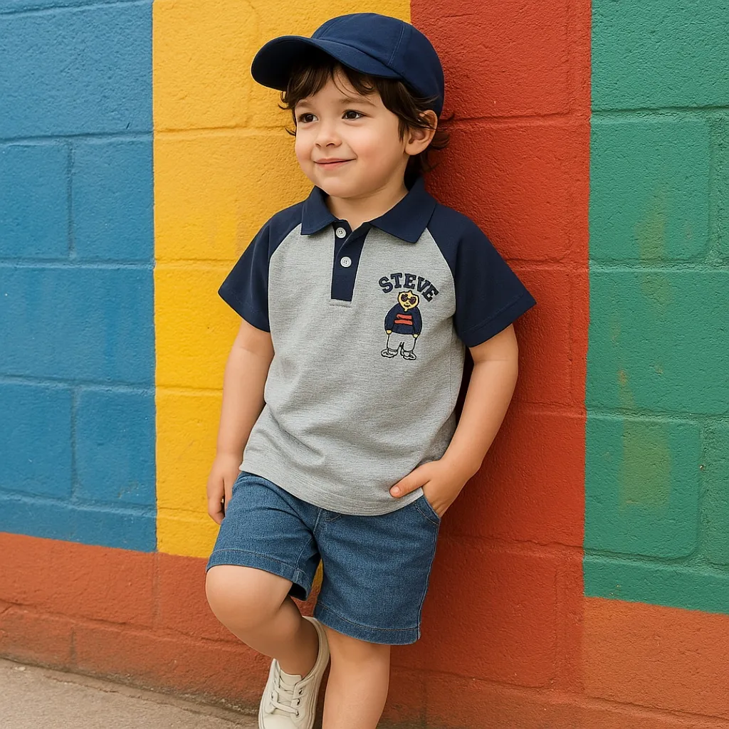 Ảnh Áo Polo bé trai ngắn tay 27Kids KACADY thun sơ mi cộc nam cho trẻ từ 2-10 tuổi  BSPO2 2