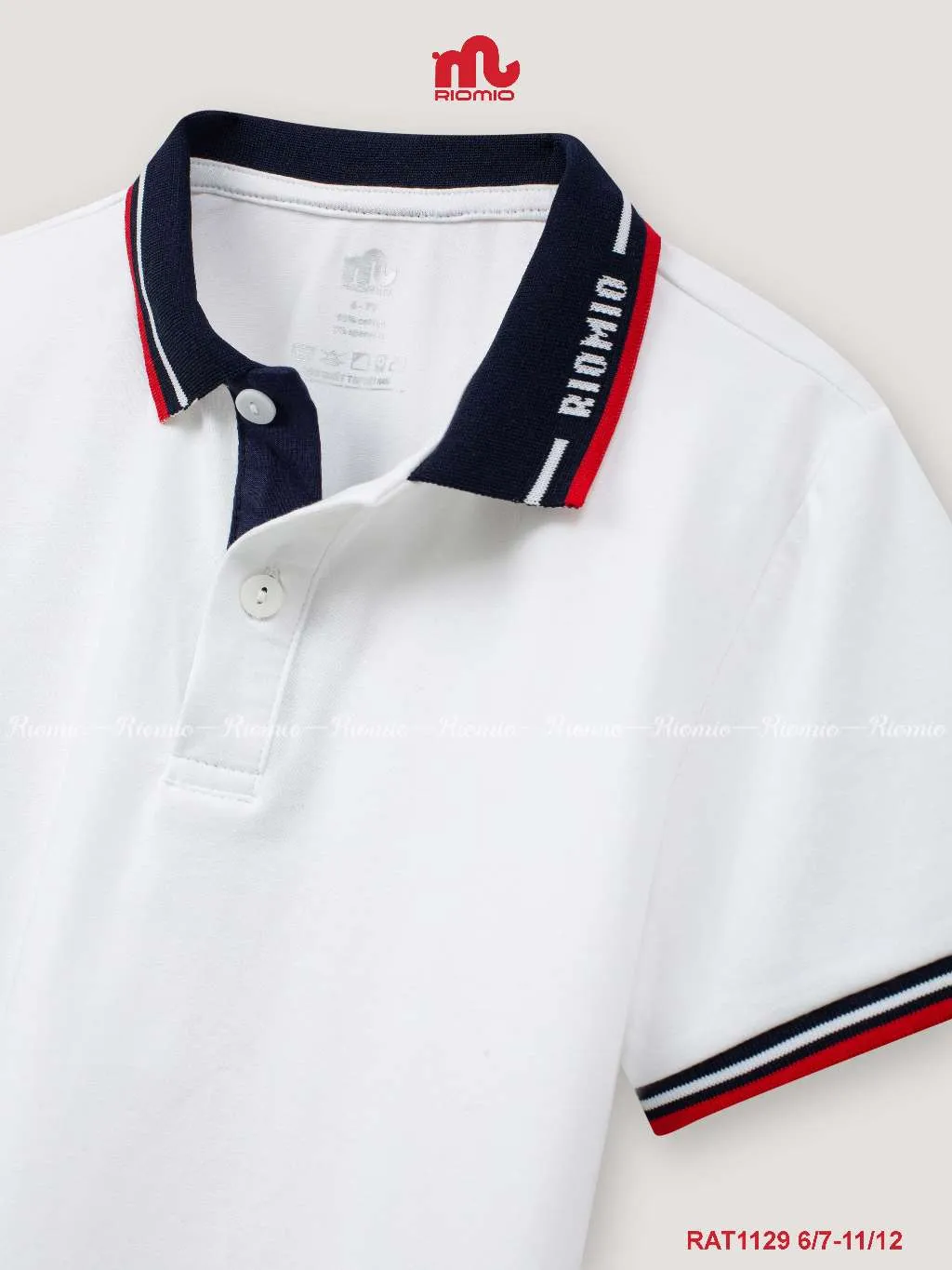 Ảnh Áo polo bé trai Riomio áo polo cho bé chất liệu cotton mềm mịn, thoáng mát RAT1129 2