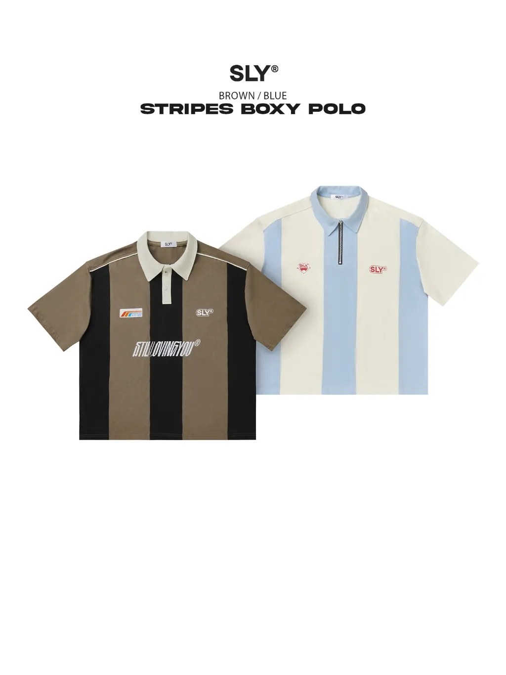 Ảnh Áo Polo Boxy Stripes SLY Cotton 2 phối màu Form rộng 1