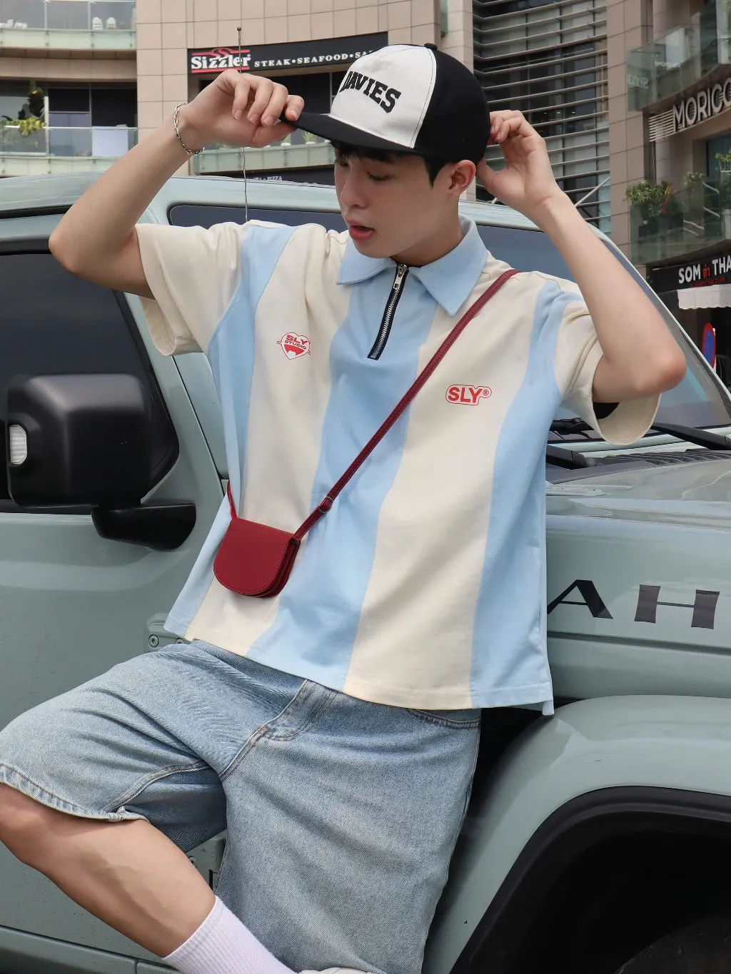 Ảnh Áo Polo Boxy Stripes SLY Cotton 2 phối màu Form rộng 3