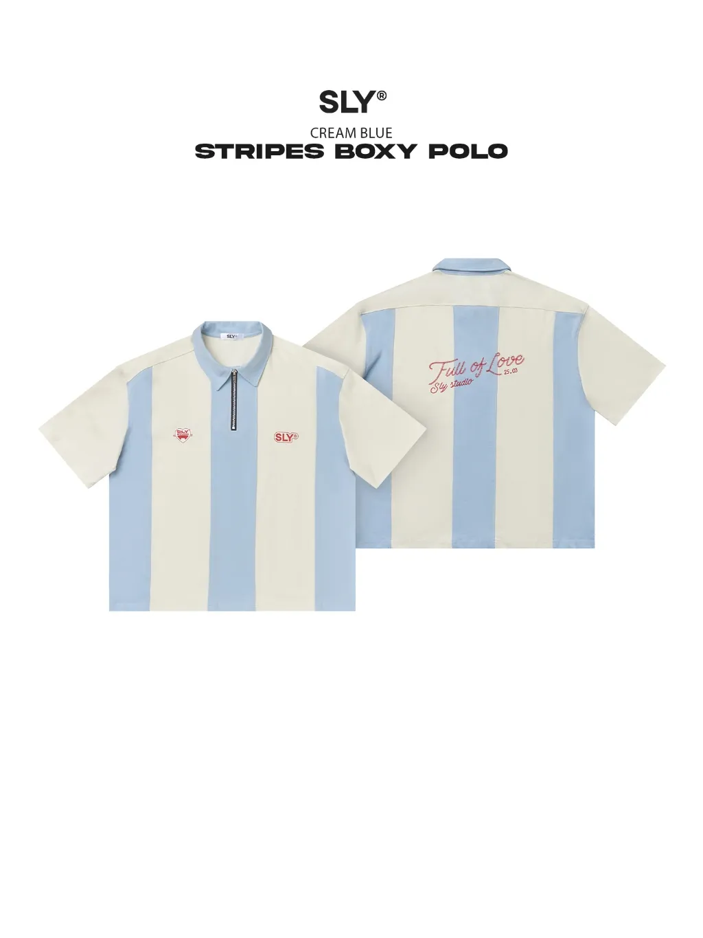 Ảnh Áo Polo Boxy Stripes SLY Cotton 2 phối màu Form rộng 4