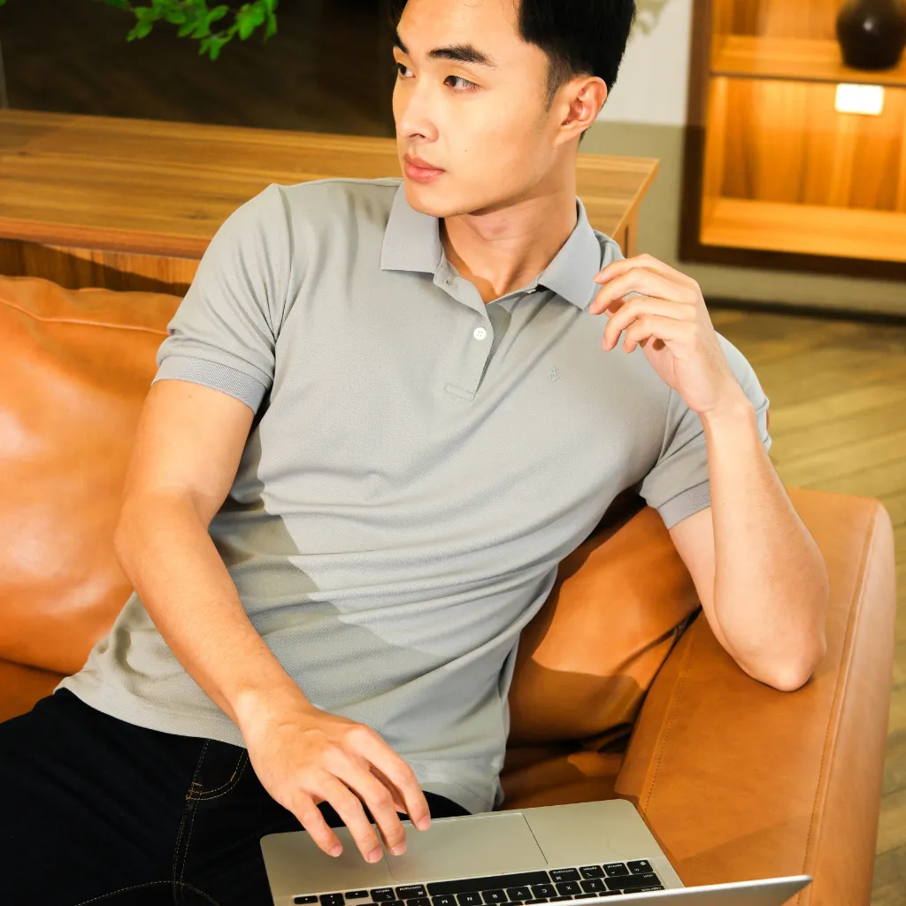 Ảnh Áo polo cộc tay nam Phan Nguyễn, chất liệu cotton mềm mại, thoáng mát, hạn chế nhăn nhàu, khử mùi tốt APC.241-242 2