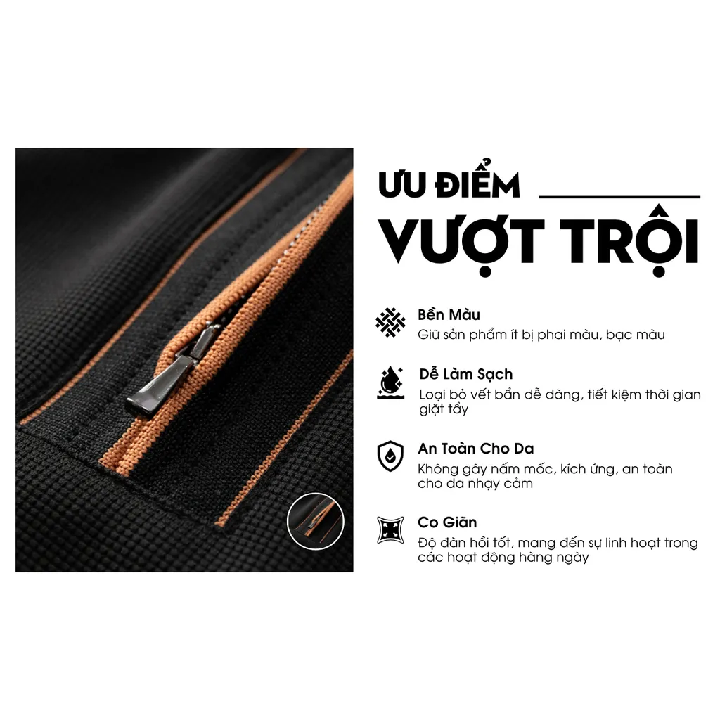 Ảnh Áo Polo Đen 9APCT538DEN Biluxury Cổ Viền Cam Kháng Khuẩn Chống Nhăn Bền Màu 3