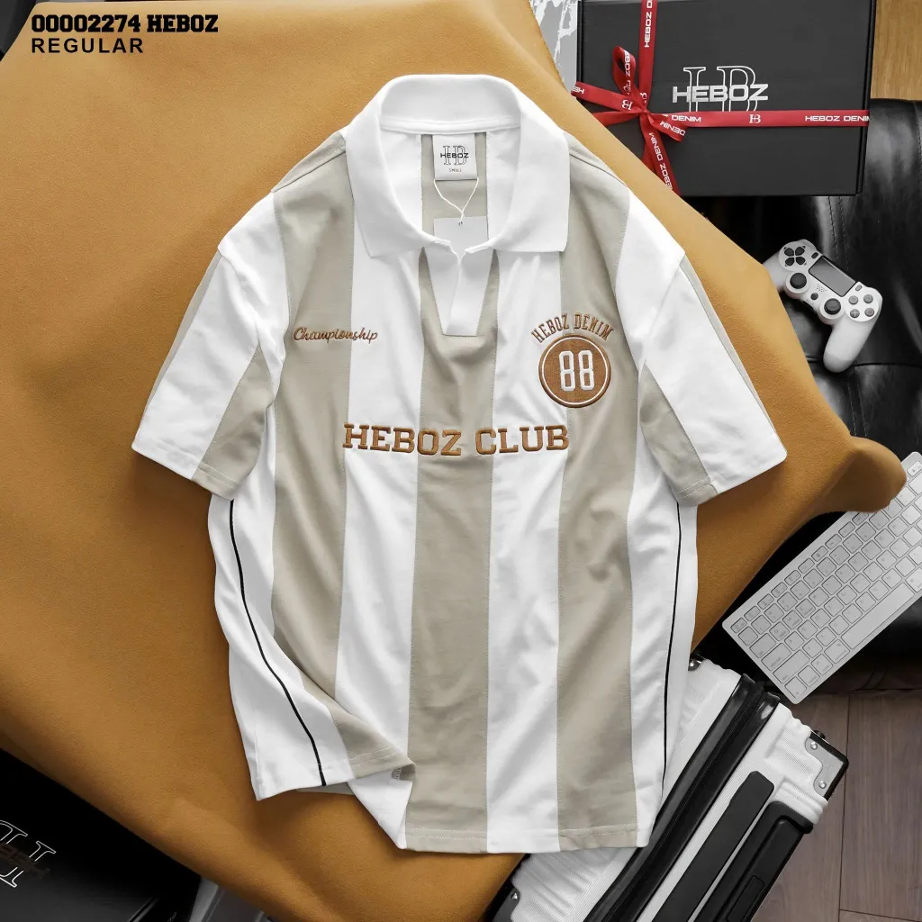 Ảnh Áo polo football Heboz 2M, áo thun nam cổ bẻ chất vải cotton co giãn - 00002274 1