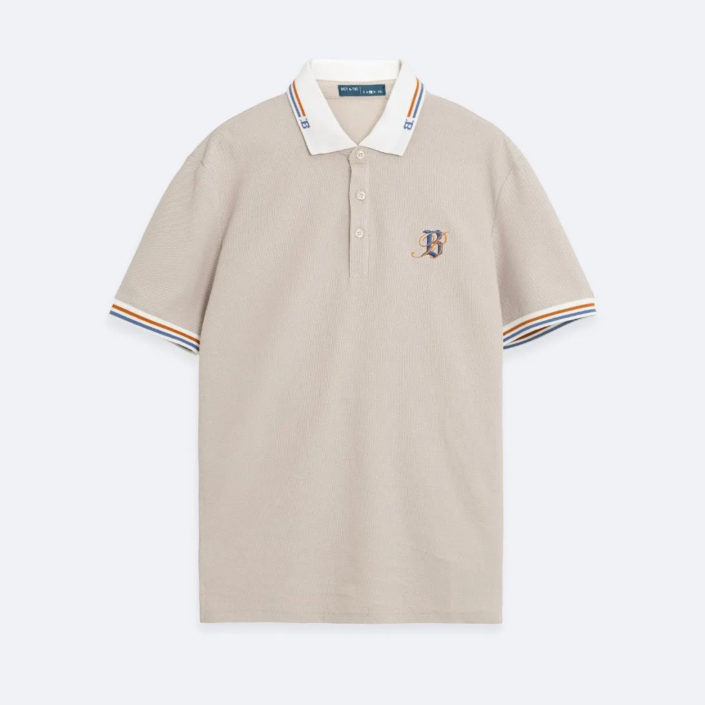 Ảnh Áo polo form REGULAR R1300 BD282 chất cotton đứng form cao cấp hoạ tiết basic thoáng mát BEN & TOD 2