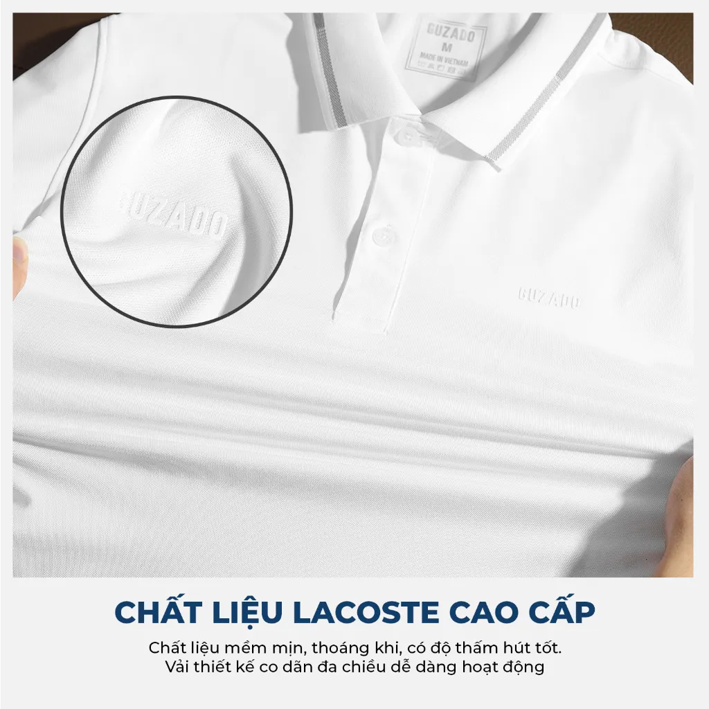 Ảnh Áo Polo GUZADO Coolmax Cá Sấu Cho Nam Lên Form Cực Đẹp Sang Trọng Lịch Lãm GPS 4