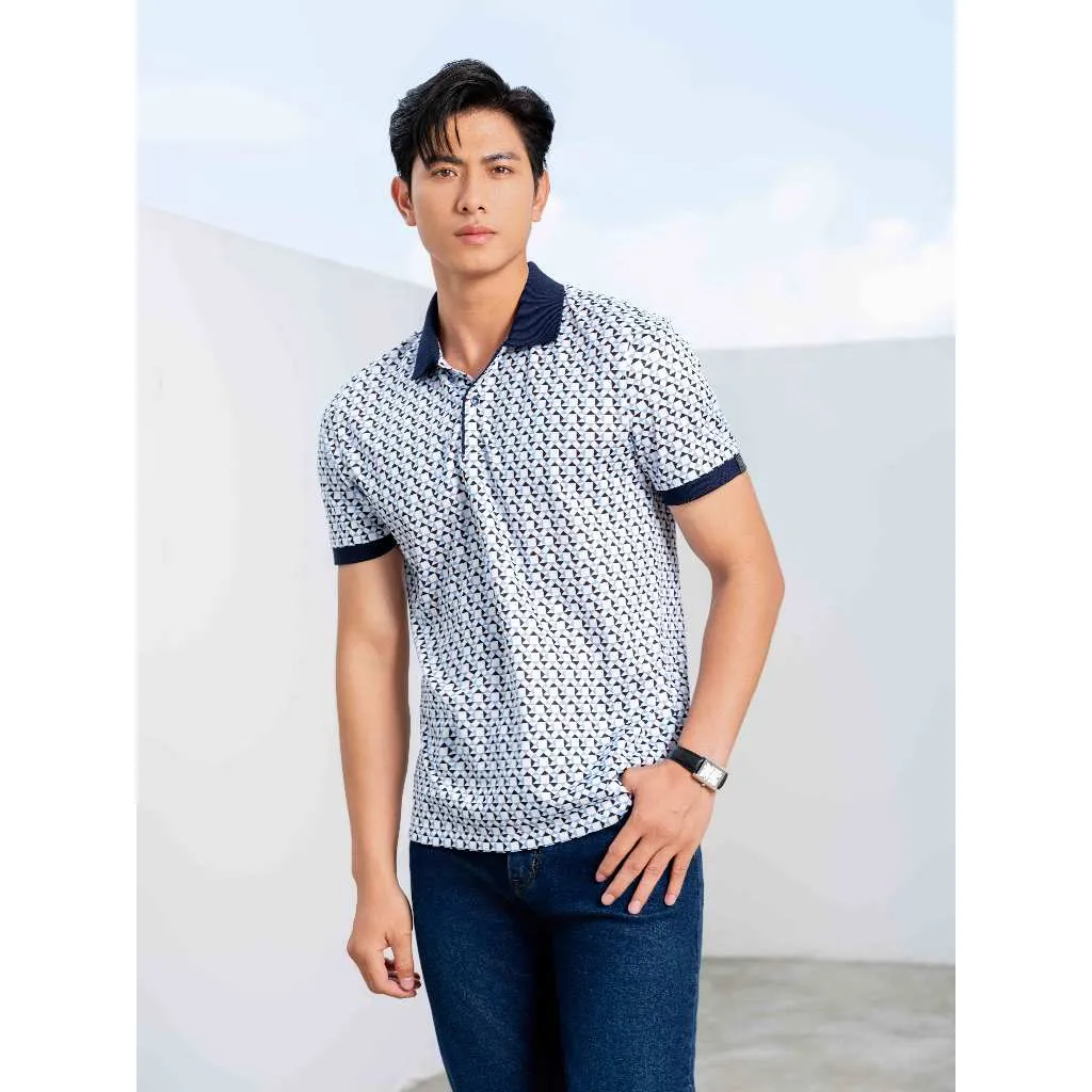 Ảnh Áo Polo Họa Tiết 8APCH430XAH Biluxury Chất Liệu Cao Cấp Thoáng Mát, Thấm Hút Mồ Hôi 3