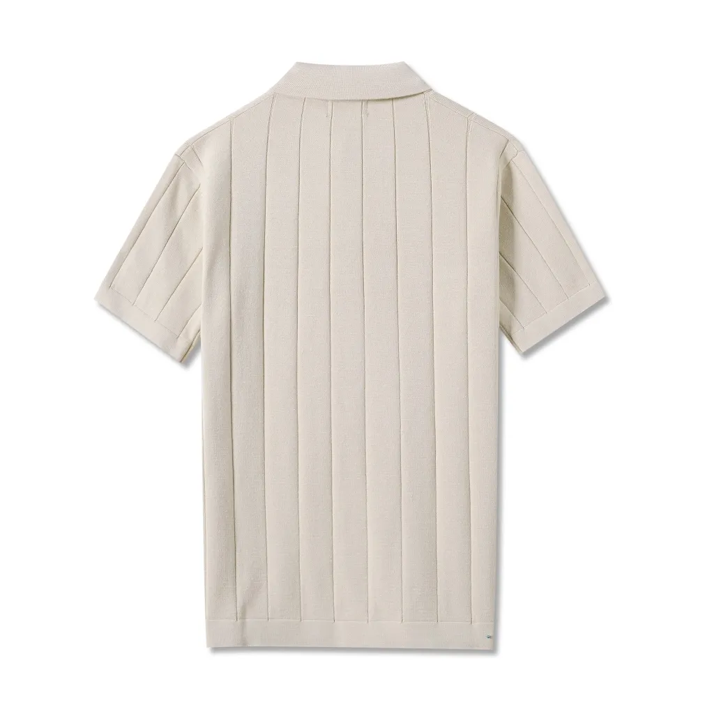 Ảnh Áo polo LEN DỆT KIM STRIPED KNIT cao cấp, kiểu dáng classic Hàn Quốc sang trọng - LEEVUS APL331 2