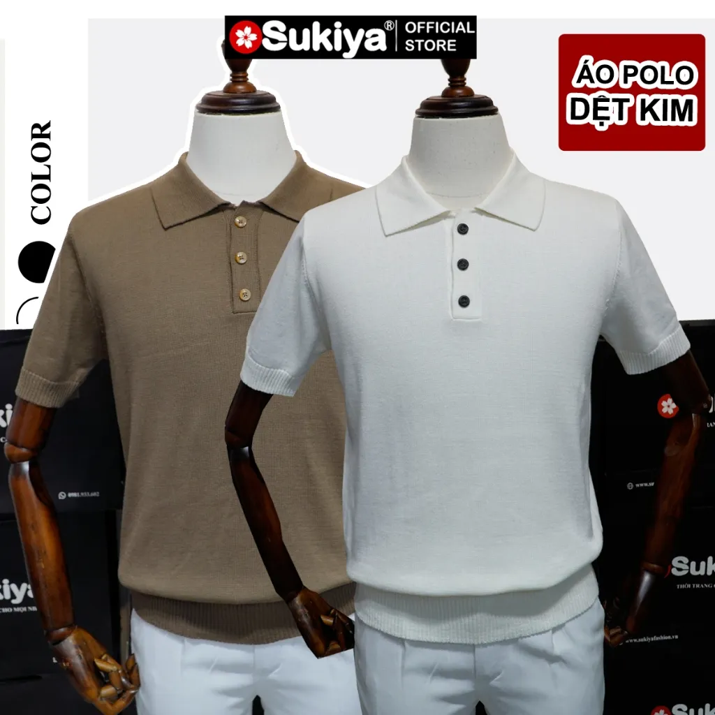 Ảnh Áo POLO Len Dệt Kim SUKIYA Cao Câp Chất Cotton Thấm Hút mồ hôi  AL79 3