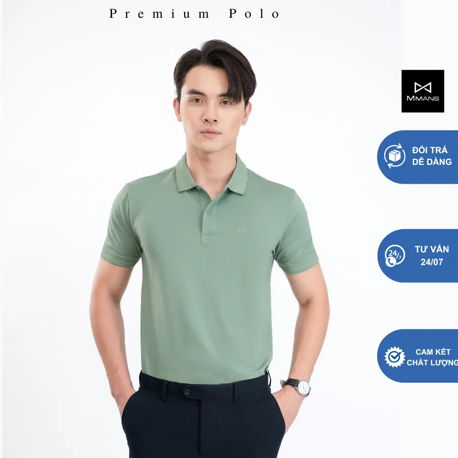 Ảnh Áo polo MMANS Basic đơn giản tinh tế chất vải Cotton poly cao cấp co giãn 4 chiều không nhăn nhàu các màu cơ bản 1