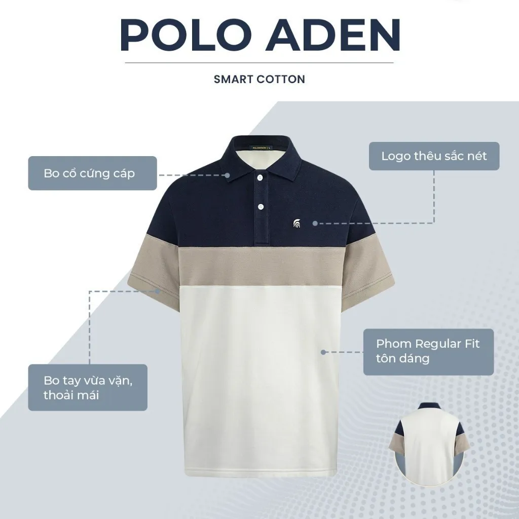 Ảnh Áo polo nam ADEN vải cá sấu cotton interlock xuất xịn, nam tính, thanh lịch, sang trọng - POLOMANOR 4