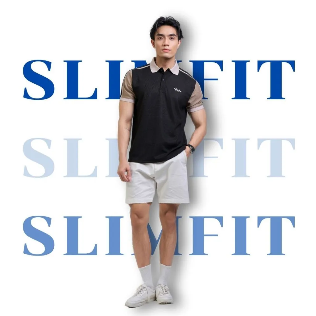 Ảnh Áo Polo Nam AKUBA Vải Cotton Dày Dặn Thoáng Mát Phối Màu Tay Raglan Form Slimfit | 01HE1237 4