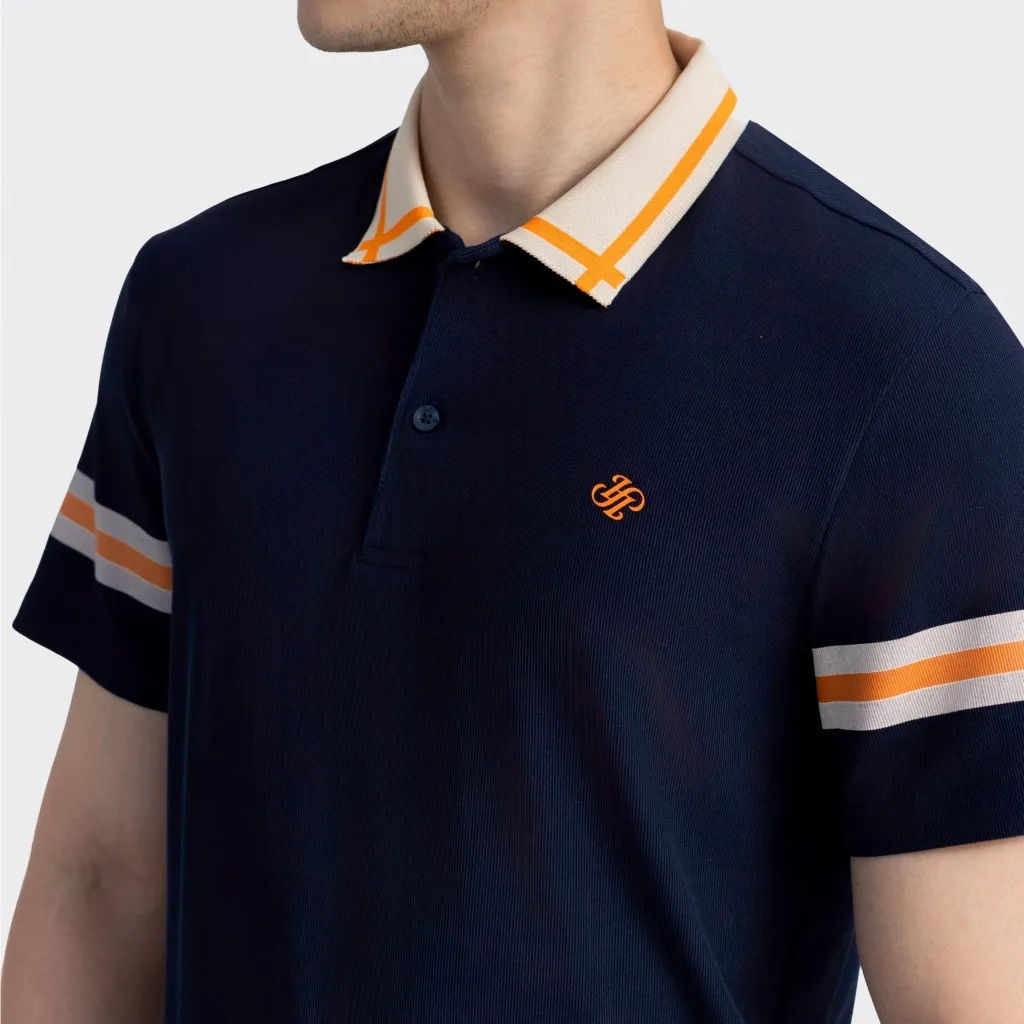 Ảnh Áo Polo Nam Aristino Insidemen 6PS003AZ dáng Regular Fit suông nhẹ họa tiết dệt Jacquard trẻ trung 4