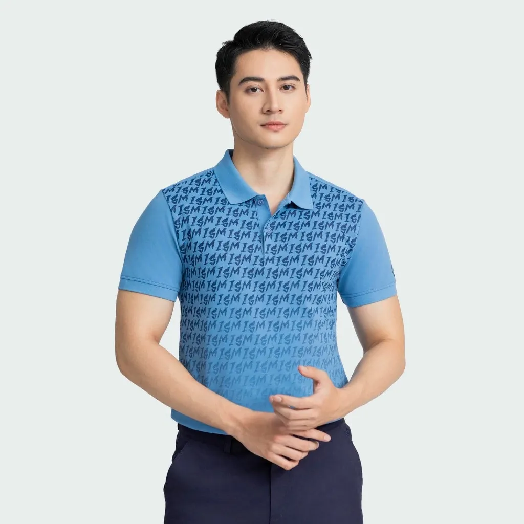Ảnh Áo Polo Nam Aristino Insidemen IPS001AZ dáng Slim Fit ôm vừa vặn họa tiết chữ, họa tiết phong cách Phục Hưng 1
