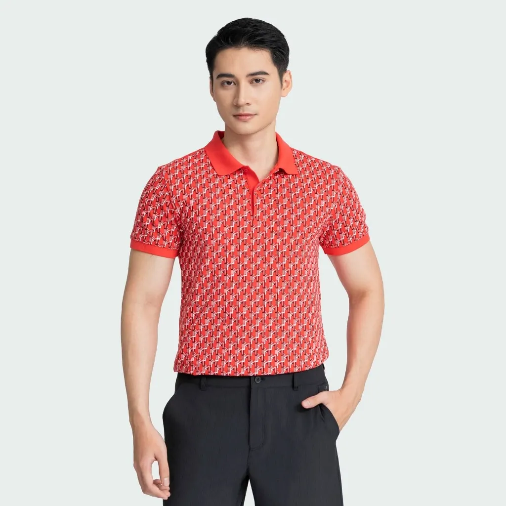 Ảnh Áo Polo Nam Aristino Insidemen IPS001AZ dáng Slim Fit ôm vừa vặn họa tiết chữ, họa tiết phong cách Phục Hưng 2