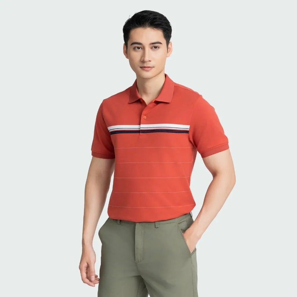 Ảnh Áo Polo Nam Aristino Insidemen IPS042AZ dáng Regular Fit suông nhẹ thoải mái áo dệt Jacquard tinh tế 2