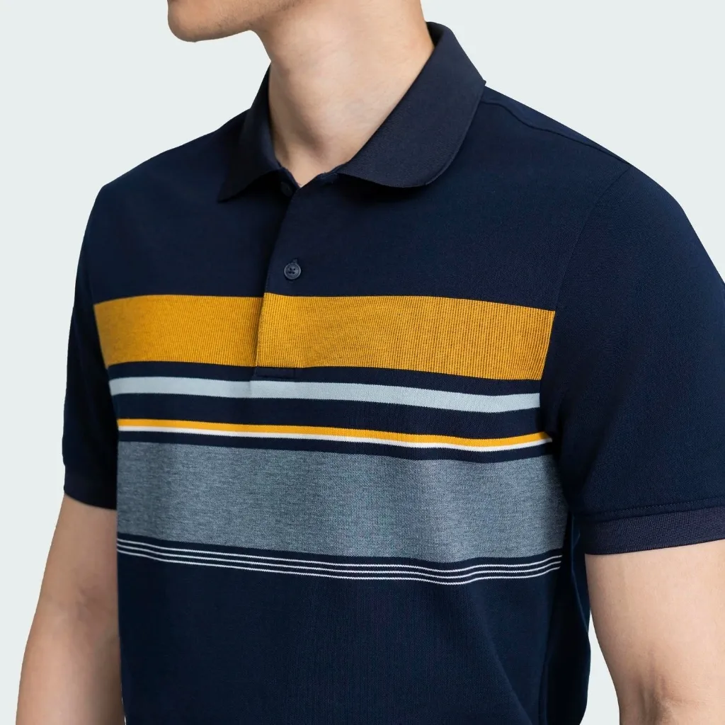 Ảnh Áo Polo Nam Aristino Insidemen IPS042AZ dáng Regular Fit suông nhẹ thoải mái áo dệt Jacquard tinh tế 3