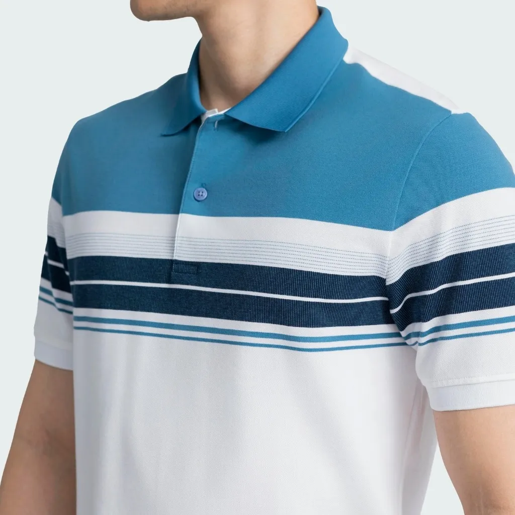 Ảnh Áo Polo Nam Aristino Insidemen IPS042AZ dáng Regular Fit suông nhẹ thoải mái áo dệt Jacquard tinh tế 4