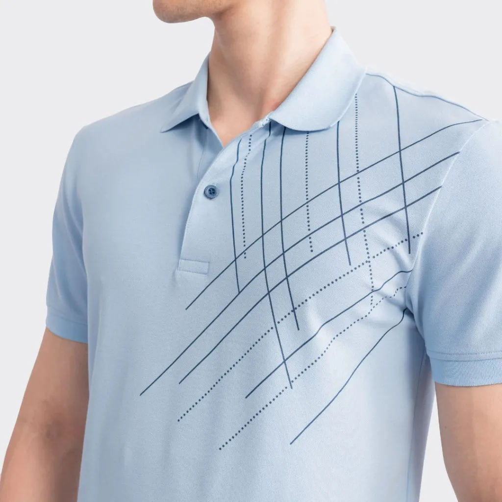 Ảnh Áo polo nam Aristino Slim fit, thiết kế cổ dệt lịch sự, họa tiết kẻ cách điệu trẻ trung hiện đại - APS046S3 2