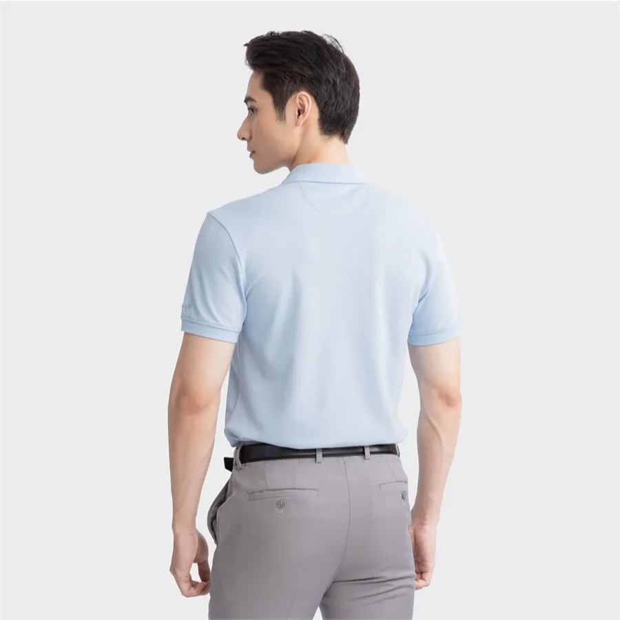 Ảnh Áo polo nam Aristino Slim fit, thiết kế cổ dệt lịch sự, họa tiết kẻ cách điệu trẻ trung hiện đại - APS046S3 3