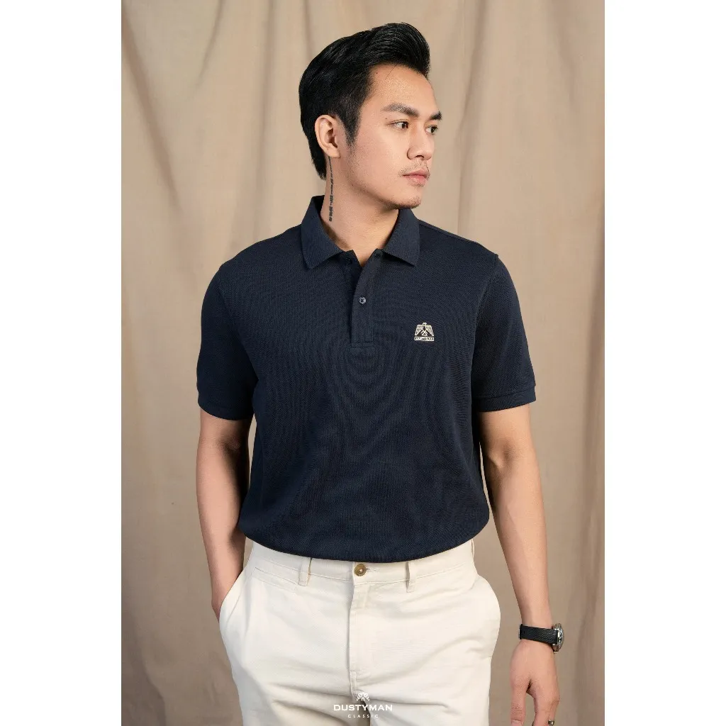 Ảnh Áo Polo Nam Basic Peal Dustyman, Vải Double Face Thoáng Mát, Chống Nhăn, Mềm Mại, Co Dãn Tốt 2