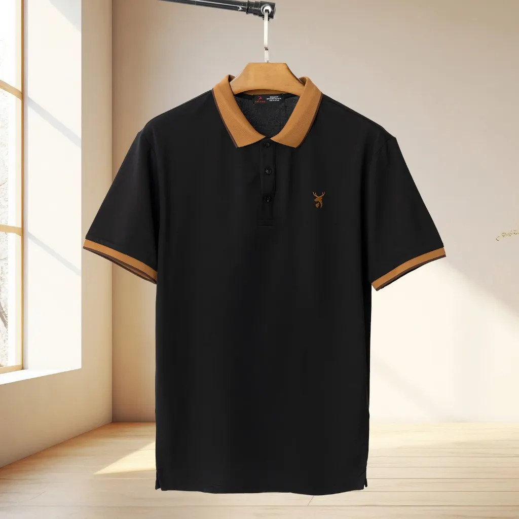 Ảnh Áo Polo Nam Bigsize 80-140KG AKYOO Cao Cấp Cotton Co Giãn, Thâm Hút Mồ Hôi, Áo Polo Bigsize-PL SOI 2