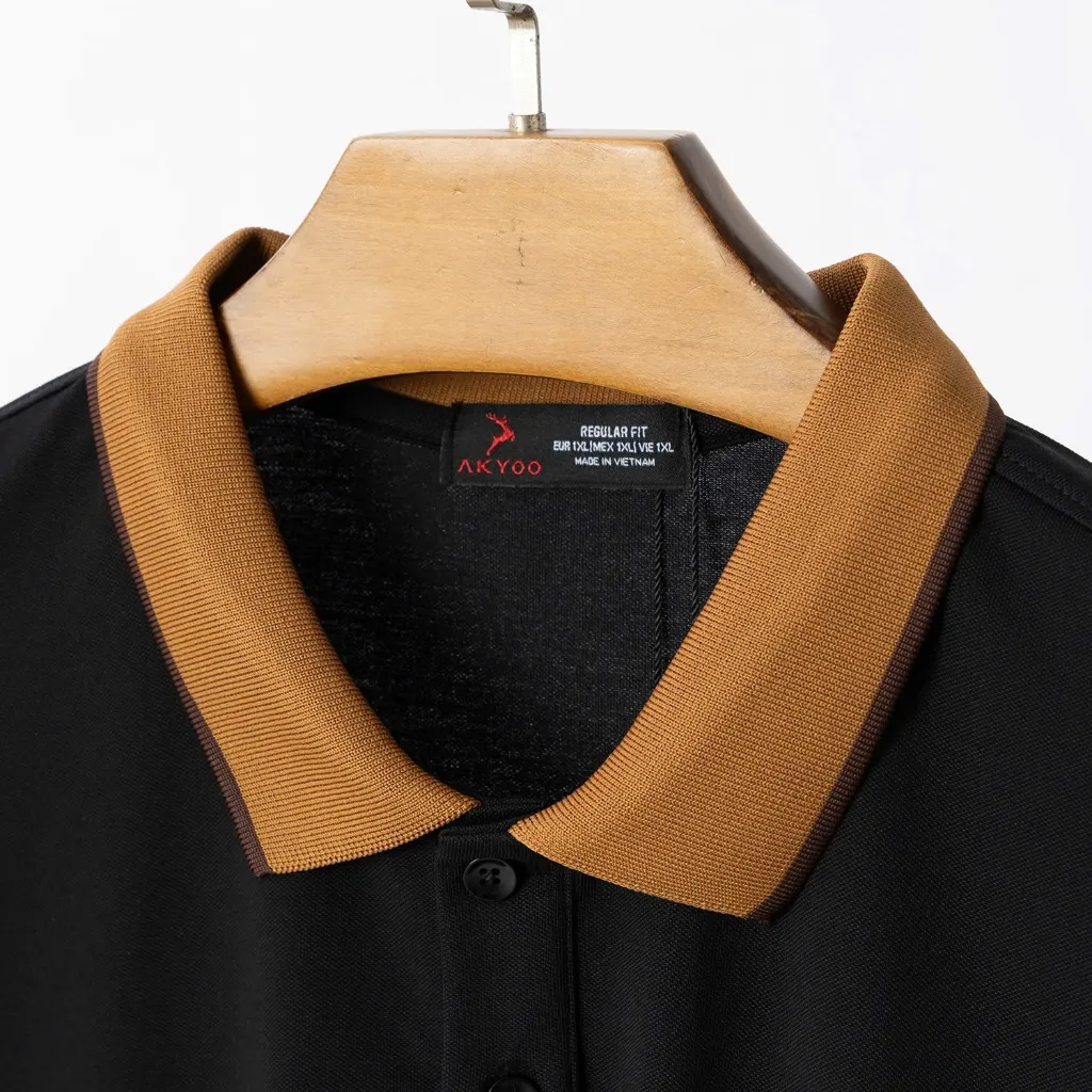 Ảnh Áo Polo Nam Bigsize 80-140KG AKYOO Cao Cấp Cotton Co Giãn, Thâm Hút Mồ Hôi, Áo Polo Bigsize-PL SOI 3