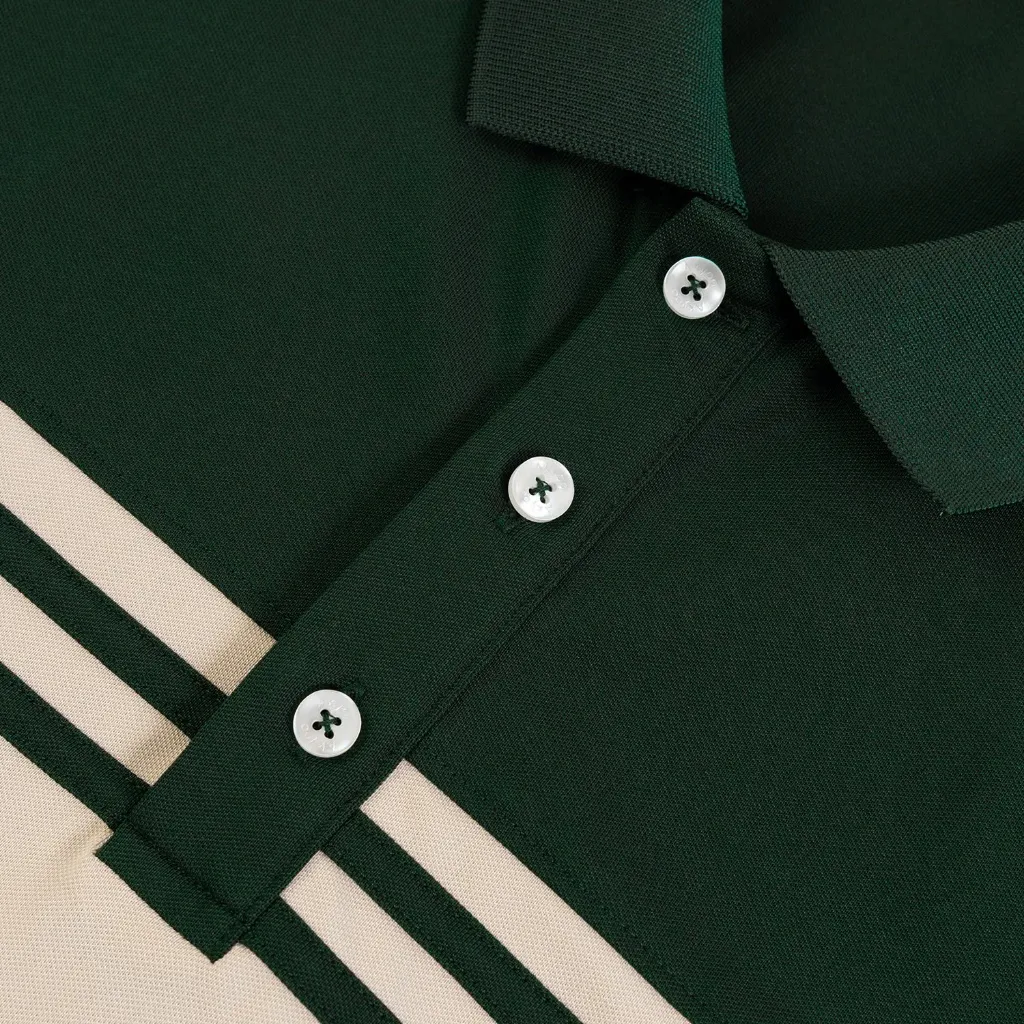 Ảnh Áo POLO Nam Bigsize 80-140KG AKYOO Cao Cấp Cotton Co Giãn, Thâm Hút Mồ Hôi- PL XANH GHI 3