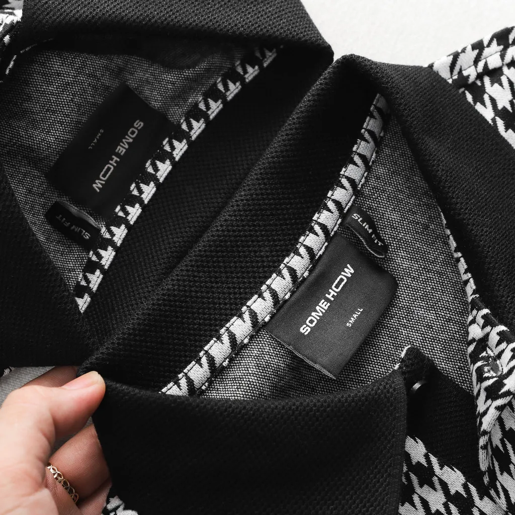 Ảnh Áo Polo Nam BW Pattern Leather Cir, Chất Vải Cotton blend Thoải Mái, PL0051, SOMEHOW 2