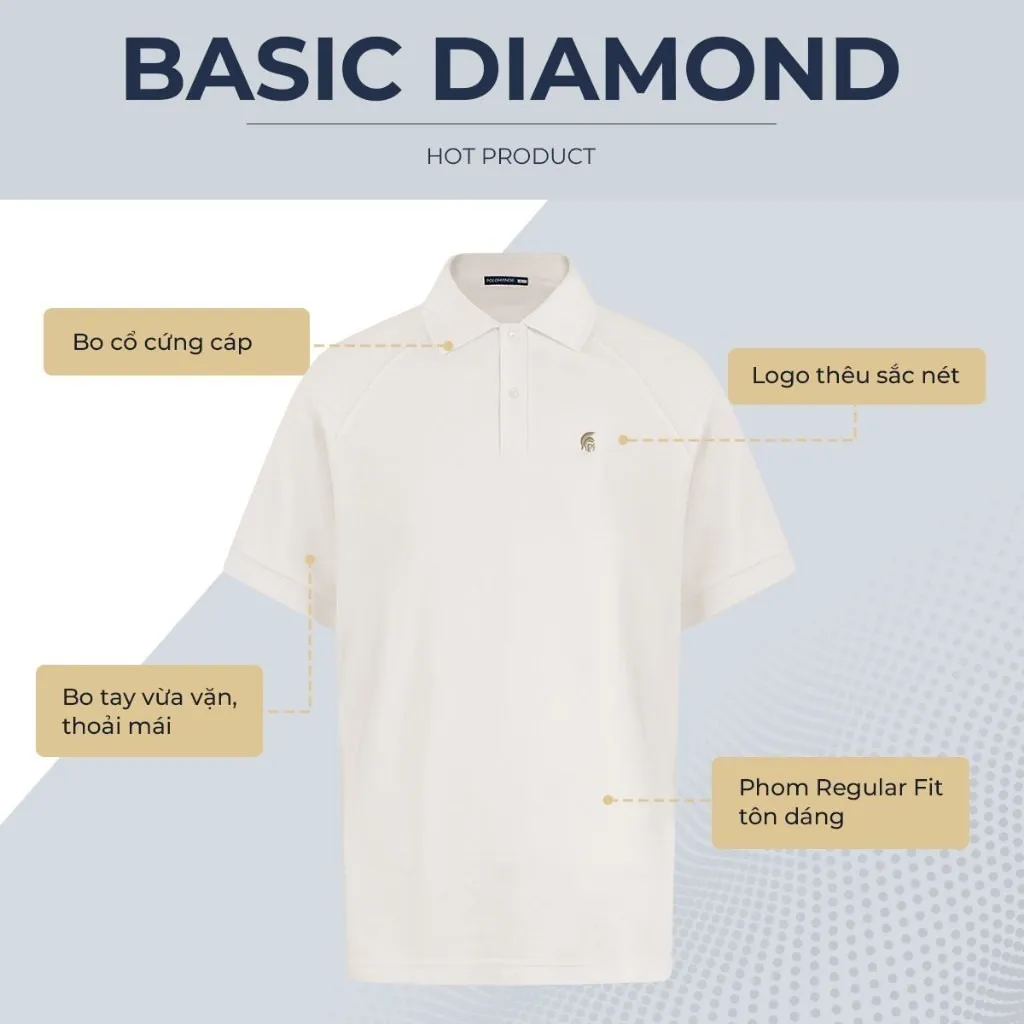 Ảnh Áo polo nam cao cấp BASIC DIAMOND, chất liệu mới CVC Diamond, thanh lịch sang trọng - POLOMANOR 4