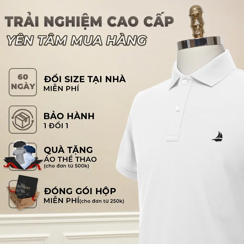 Ảnh Áo polo nam cao cấp BASOR [Tặng Hộp Gói Quà] Vải cá sấu FeelMax thoáng mát, sang trọng - SIXMEN 2