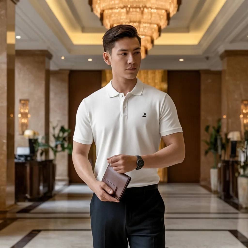 Ảnh Áo polo nam cao cấp BASOR [Tặng Hộp Gói Quà] Vải cá sấu FeelMax thoáng mát, sang trọng - SIXMEN 3