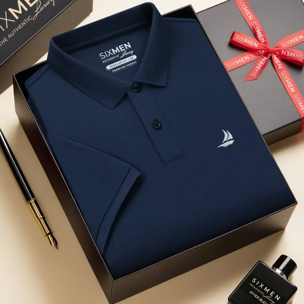 Ảnh Áo Polo nam cao cấp cổ bẻ [Tặng Hộp Gói Quà] - BASOR Polo SIXMEN - Vải cá sấu FeelMax Thoáng mát 1