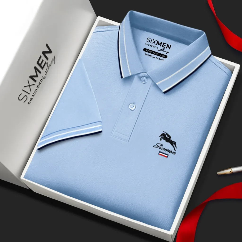 Ảnh Áo polo nam cao cấp có cổ [Tặng Kèm Hộp Quà Xịn] SIXMEN - CARO CASUS - Áo vải FeelMax thoáng mát 1