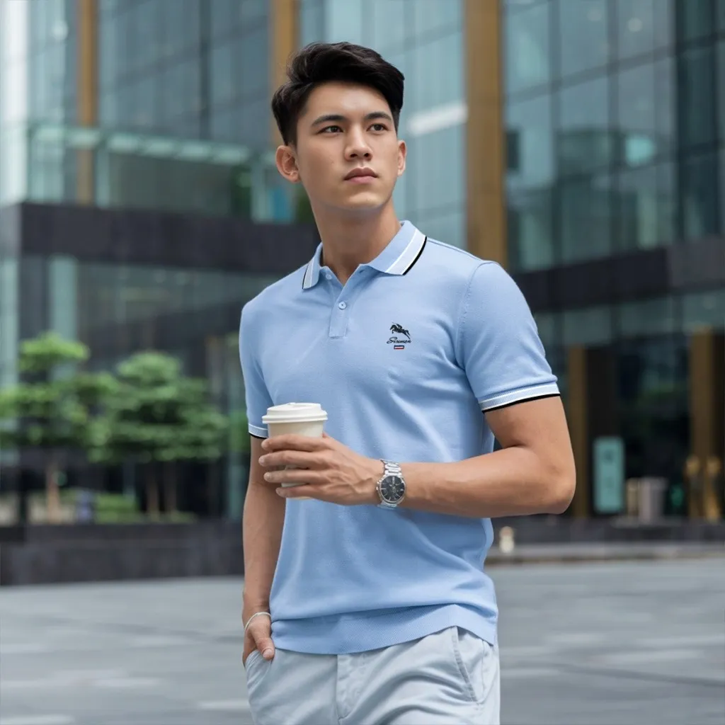 Ảnh Áo polo nam cao cấp có cổ [Tặng Kèm Hộp Quà Xịn] SIXMEN - CARO CASUS - Áo vải FeelMax thoáng mát 3