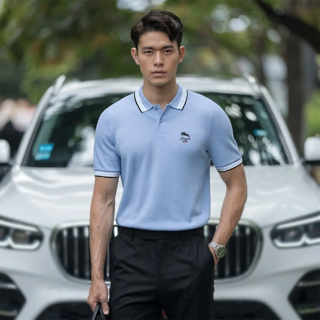 Ảnh Áo polo nam cao cấp có cổ [Tặng Kèm Hộp Quà Xịn] SIXMEN - CARO CASUS - Áo vải FeelMax thoáng mát 4