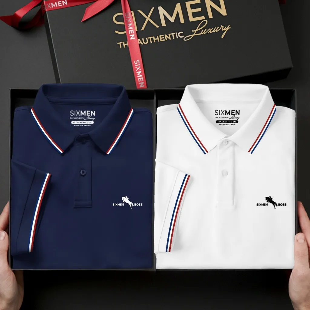 Ảnh Áo polo nam cao cấp có cổ [Tặng Kèm Hộp Quà] SIXMEN - 3RIM HORSE - Polo vải FeelMax thoáng mát 3