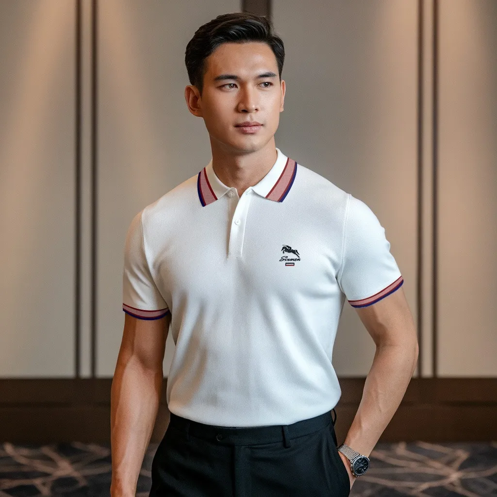 Ảnh Áo polo nam cao cấp có cổ [Tặng Kèm Hộp Quà Xịn] SIXMEN - CARO CASUS - Vải FeelMax thoáng mát 2