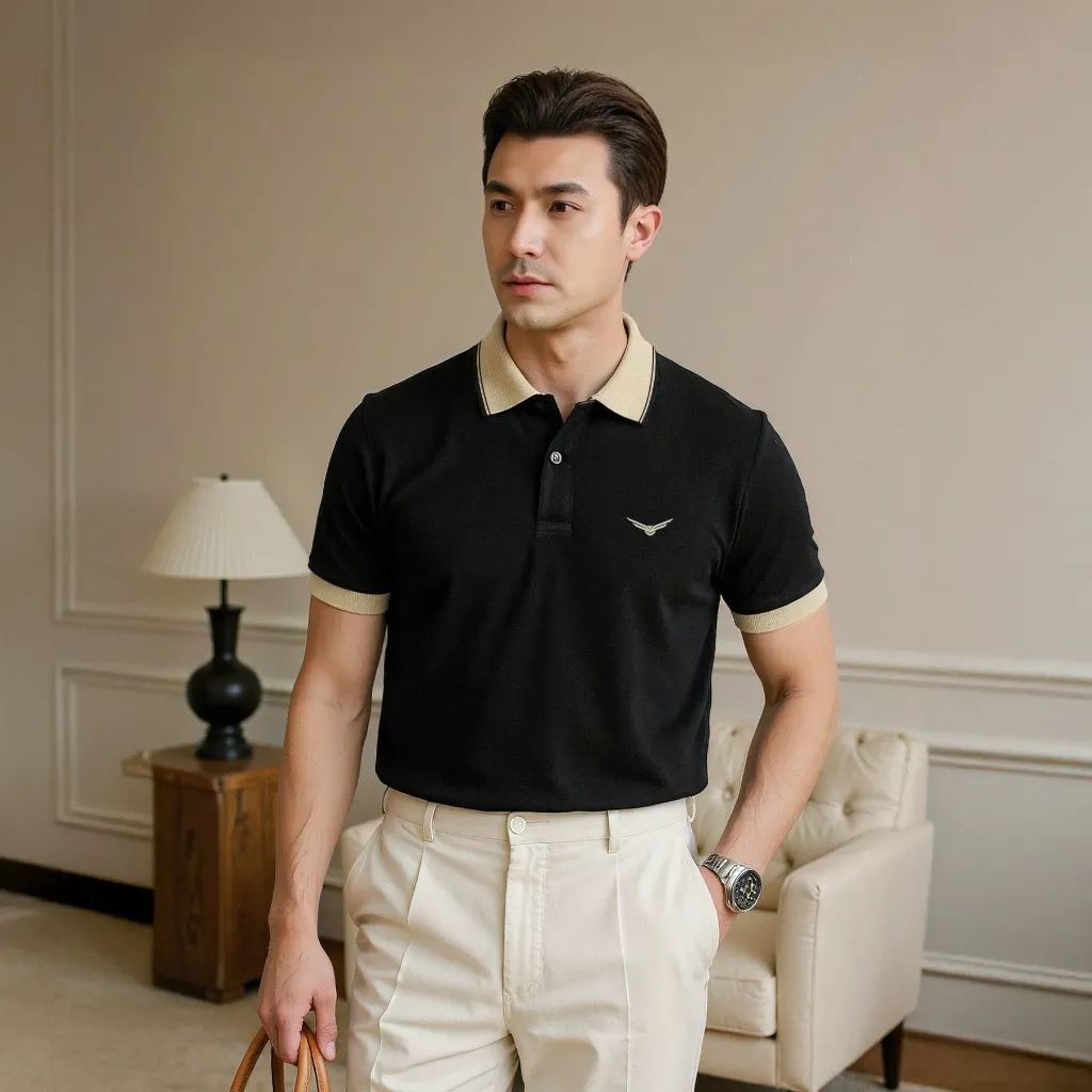 Ảnh Áo polo nam cao cấp DAVIN EAGLE [Tặng Kèm Hộp Quà Xịn] Vải FeelMax thoáng mát, thanh lịch - SIXMEN 3